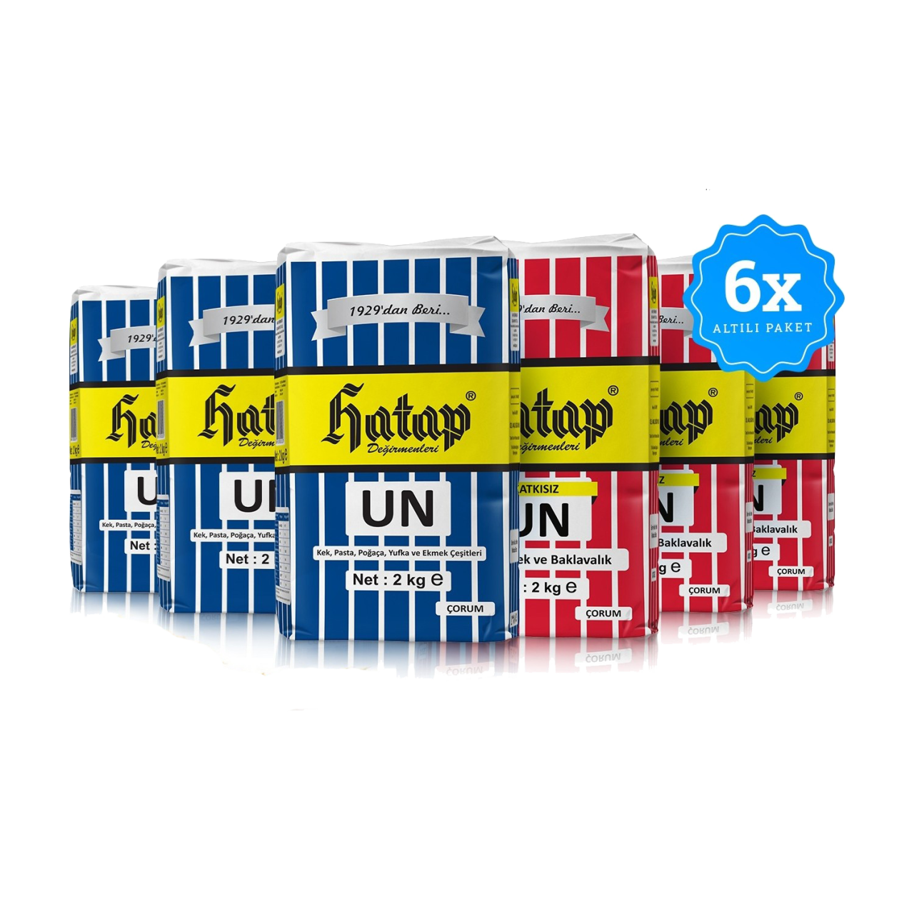 Lüks Un (2 Kg x 3 Adet) - Çok Amaçlı Un (2 Kg x 3 Adet)