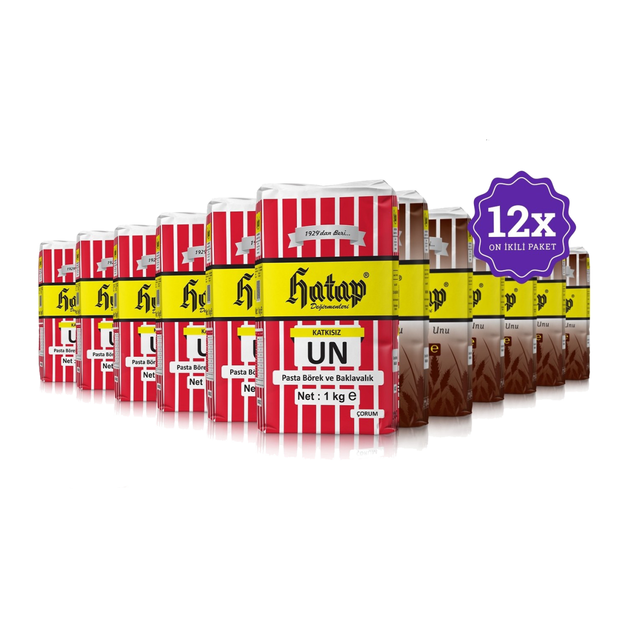 Lüks Un (1 Kg x 6 Adet) - Tam Buğday Unu (1 Kg x 6 Adet)